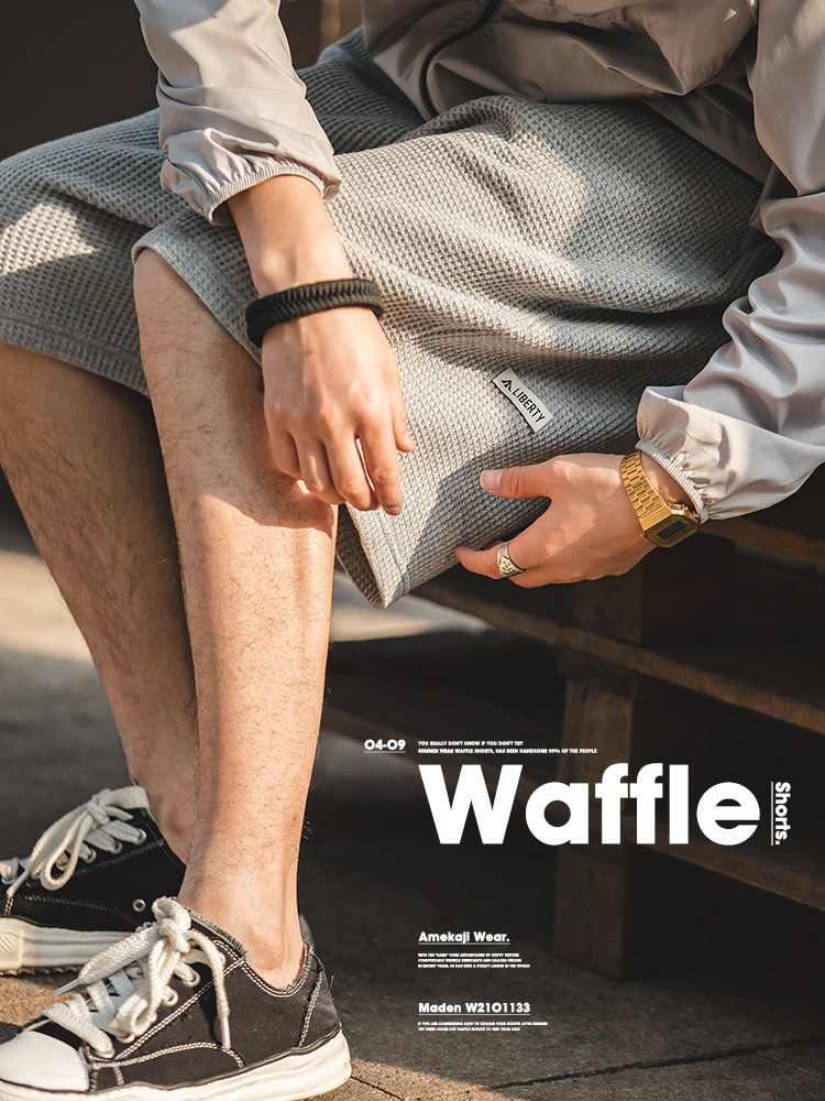 [AMECAJI] Waffle Short Pants - 99스트릿
