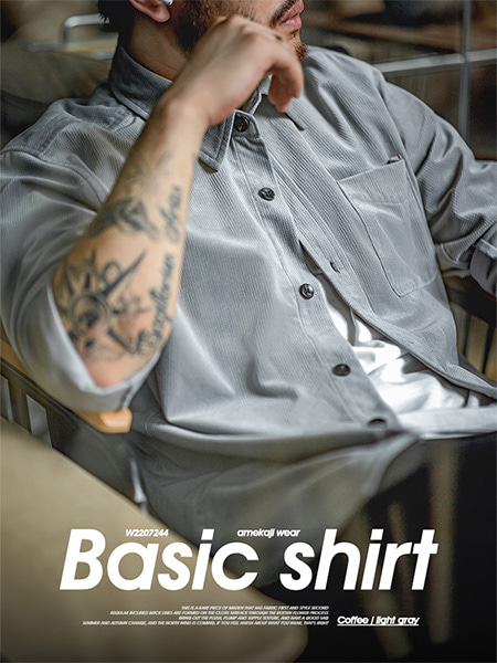 [AMECAJI] Basic Shirt - 99스트릿